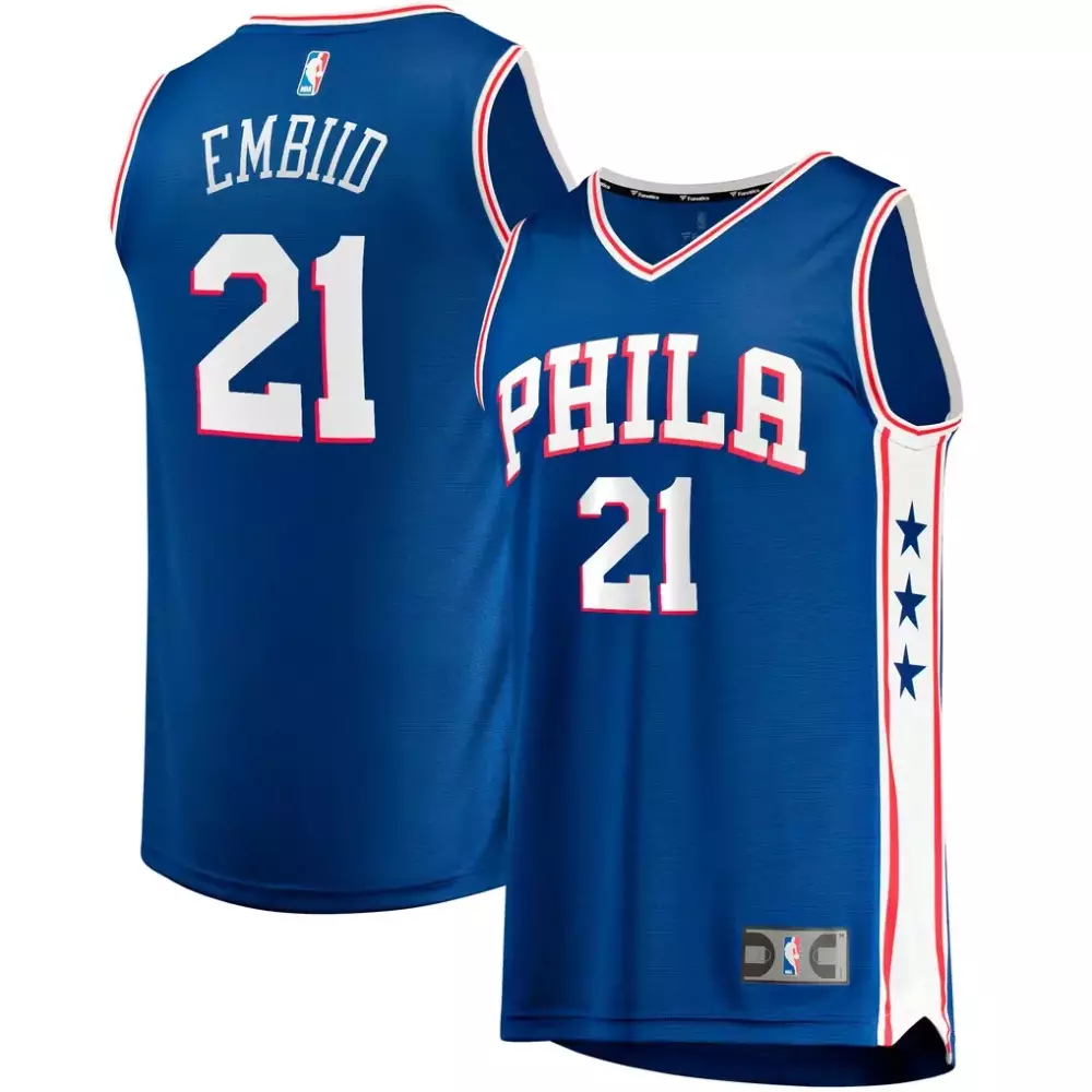 Joel Embiid Philadelphia 76ers Fanatics Big Tall Fast Break Player Jersey | Royal Icon Edition | For Men, Women & Youth