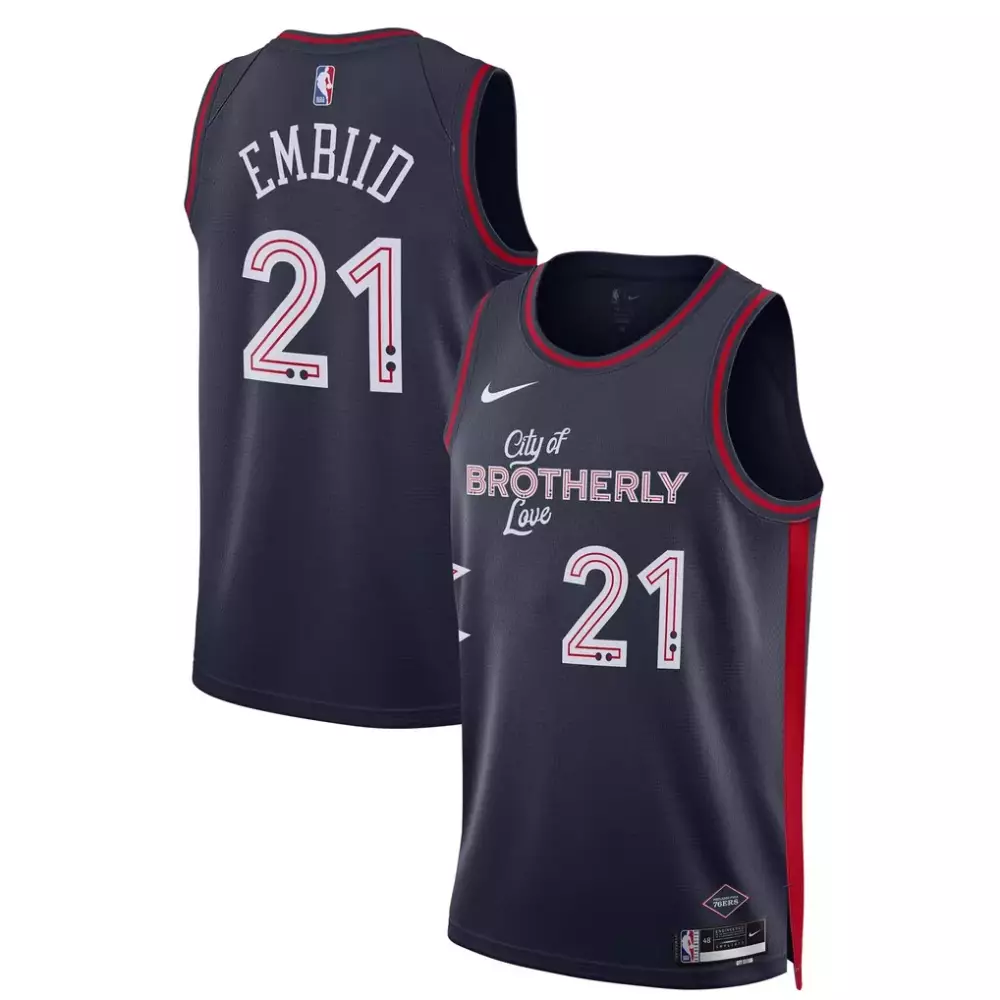 Joel Embiid Philadelphia 76ers Unisex 2023-24 City Edition Jersey | Navy Swingman | Game Day Outfit for Men, Women & Youth