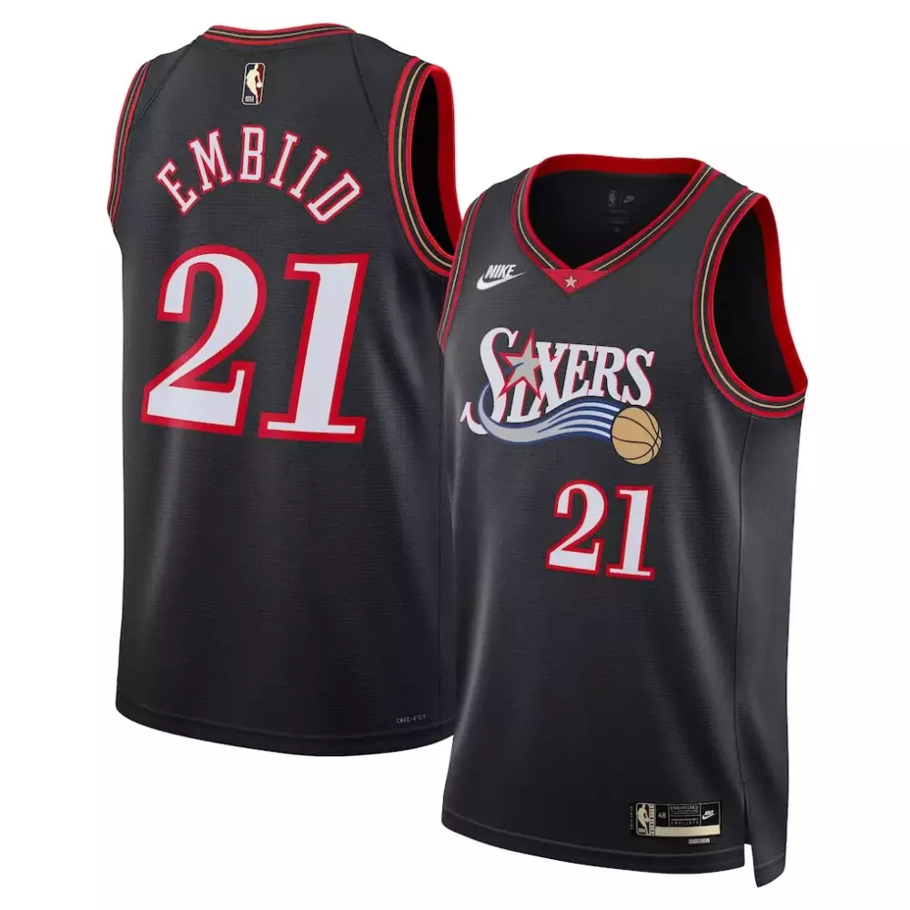 Joel Embiid Philadelphia 76ers Unisex Swingman Classic Edition Jersey | Black | Stylish Fan Gear for Men, Women & Youth