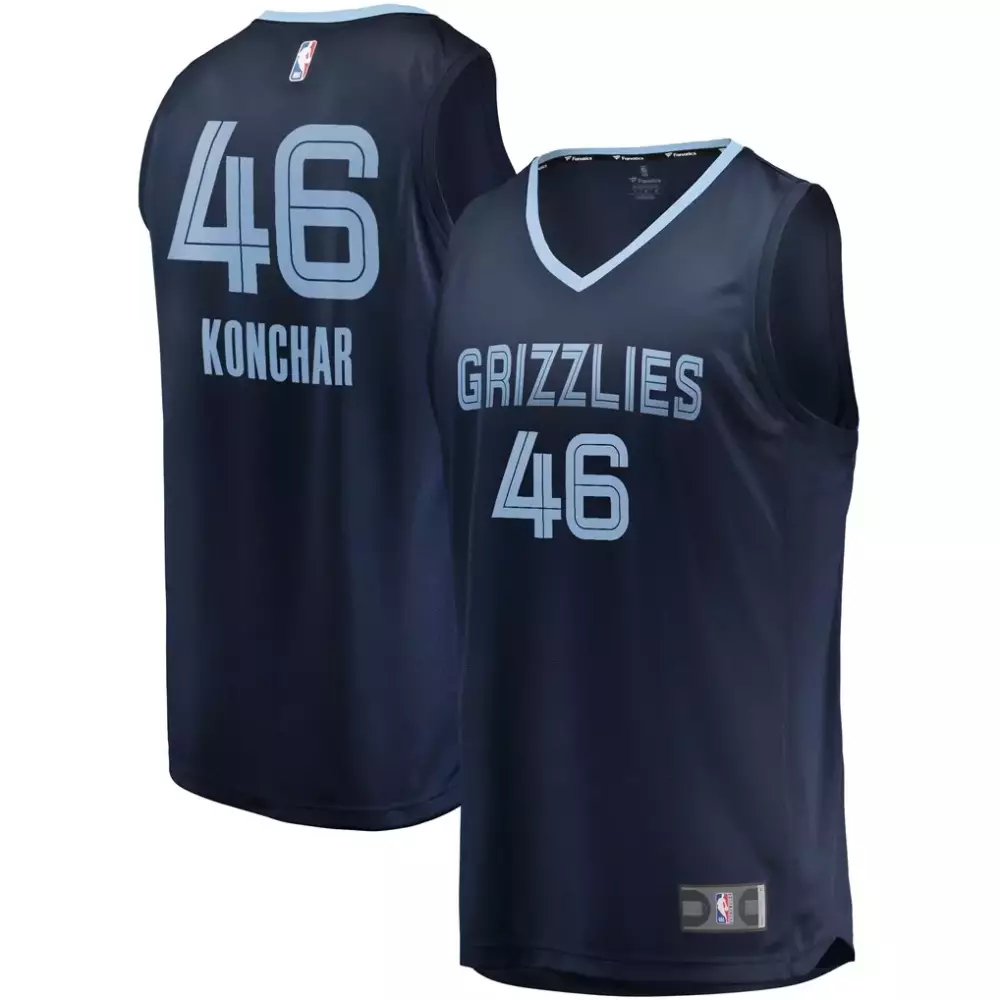 John Konchar Memphis Grizzlies Fanatics Fast Break Replica Jersey | Navy Icon Edition | For Men, Women & Youth