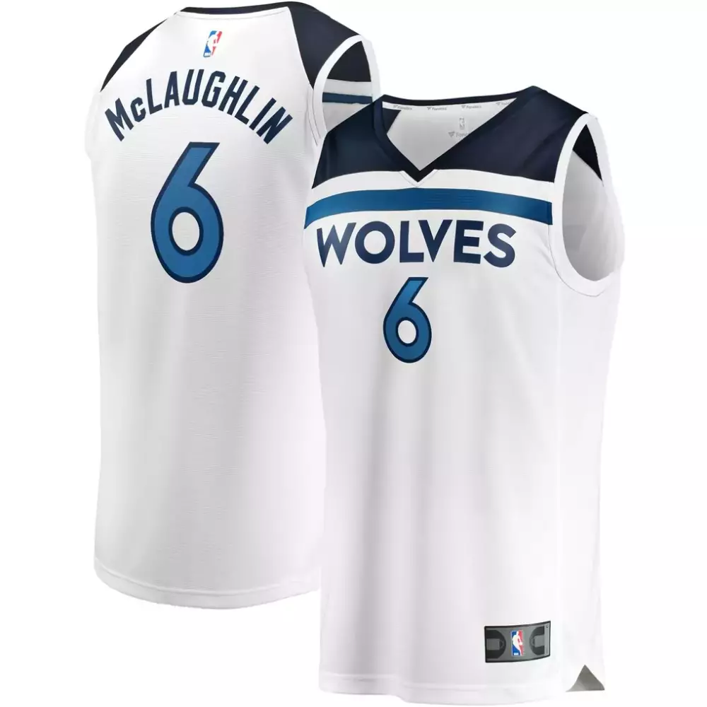 Jordan McLaughlin Minnesota Timberwolves Fast Break Player Jersey | Association Edition White | Fan Gear for Men, Women & Youth