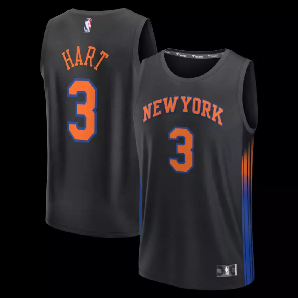 Josh Hart New York Knicks Statement Edition Jersey | Fast Break in Black | Fan Gear for Men, Women & Youth
