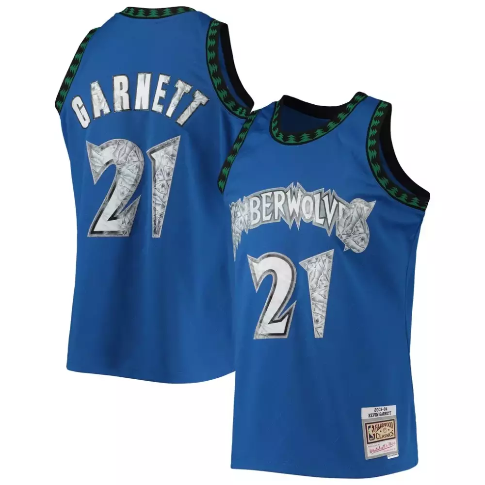 Kevin Garnett 2003-04 Hardwood Classics Swingman Jersey | Blue | Minnesota Timberwolves Fan Gear for Men, Women & Youth