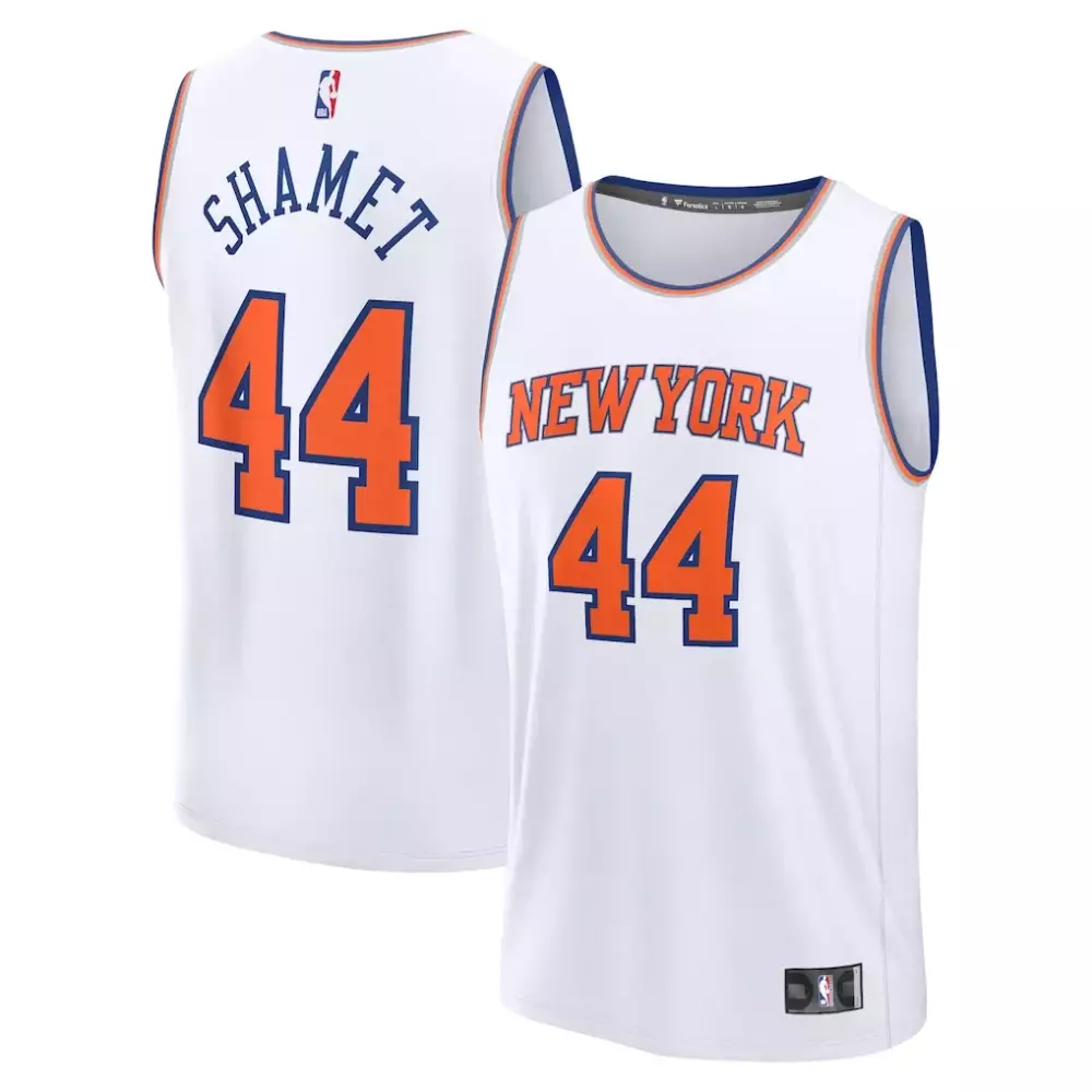 Landry Shamet New York Knicks Fanatics Fast Break Replica Player Jersey | Association Edition White | Perfect Gift Idea | For Men, Women & Youth