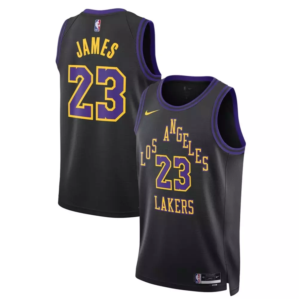 LeBron James Los Angeles Lakers Nike Unisex 2023-24 Black City Edition Jersey | Swingman Style | Game Day Outfit | For Men, Women & Youth
