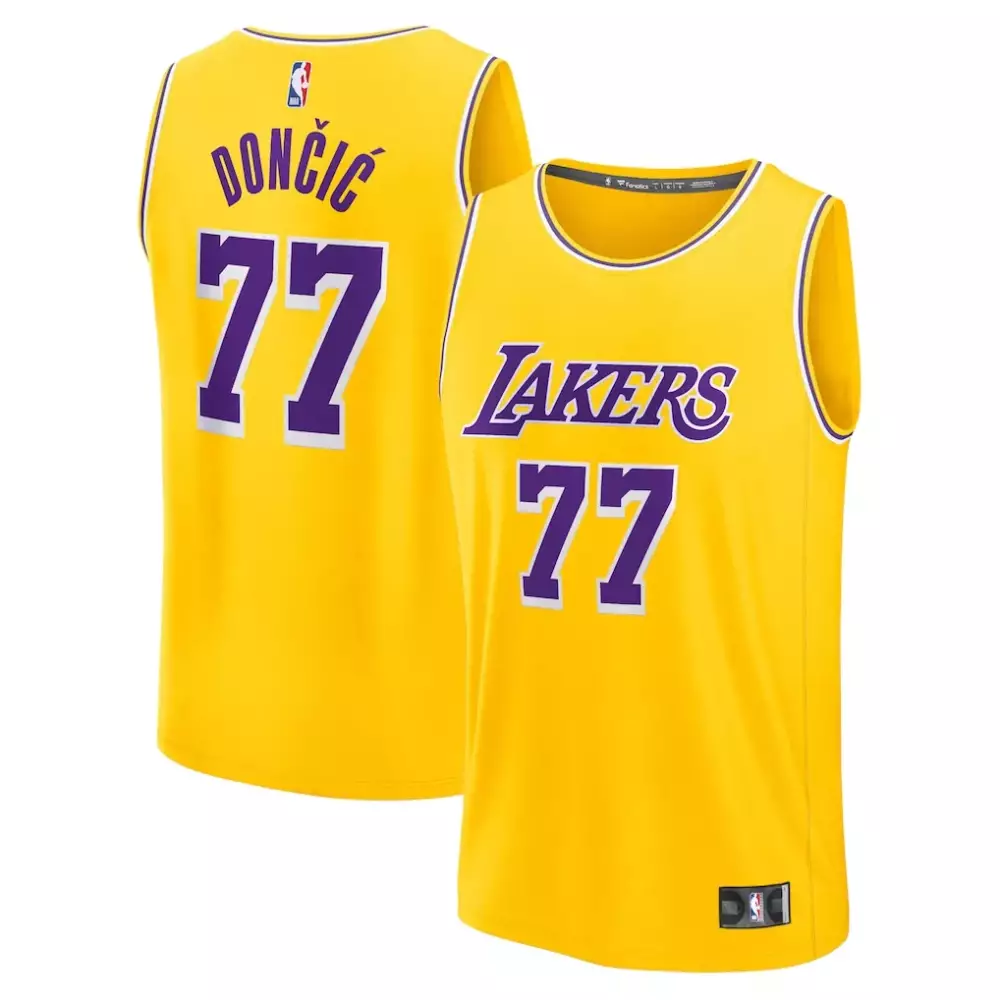 Luka Dončić Los Angeles Lakers Fanatics Fast Break Replica Jersey | Icon Edition Gold | Game Day Outfit | For Men, Women & You