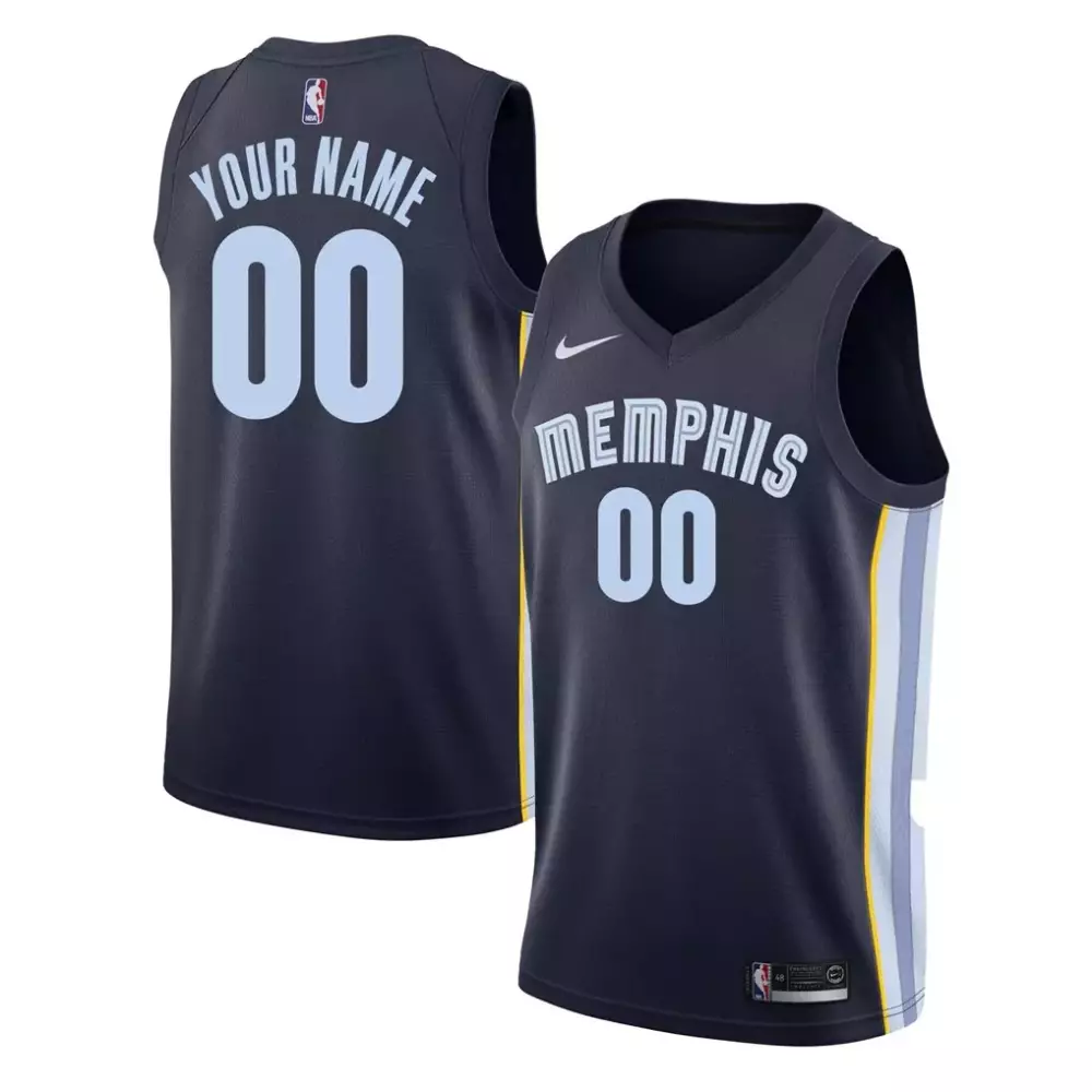 Memphis Grizzlies Nike Swingman Custom Jersey | Navy Icon Edition | Unisex Fan Gear for All