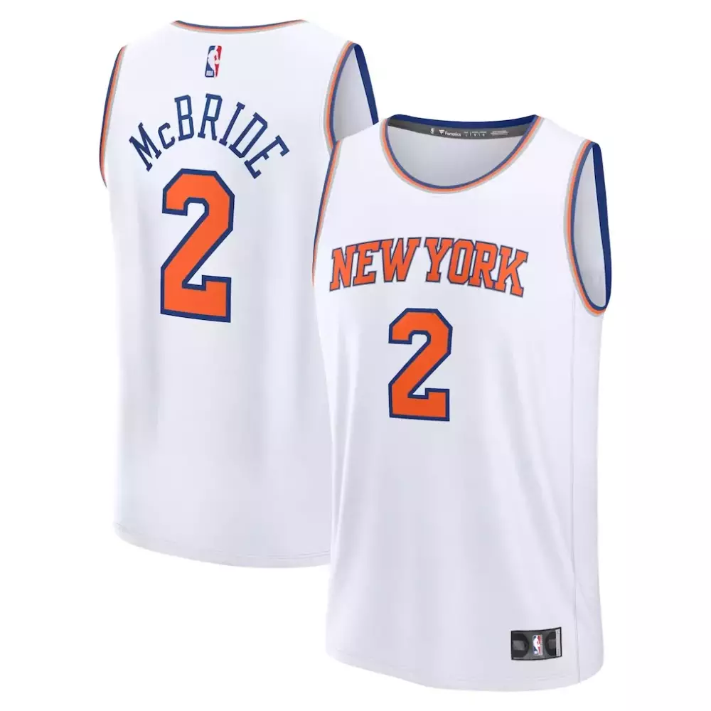Miles McBride New York Knicks Association Edition Jersey | Fast Break Replica in White | Fan Gear for Men, Women & Youth