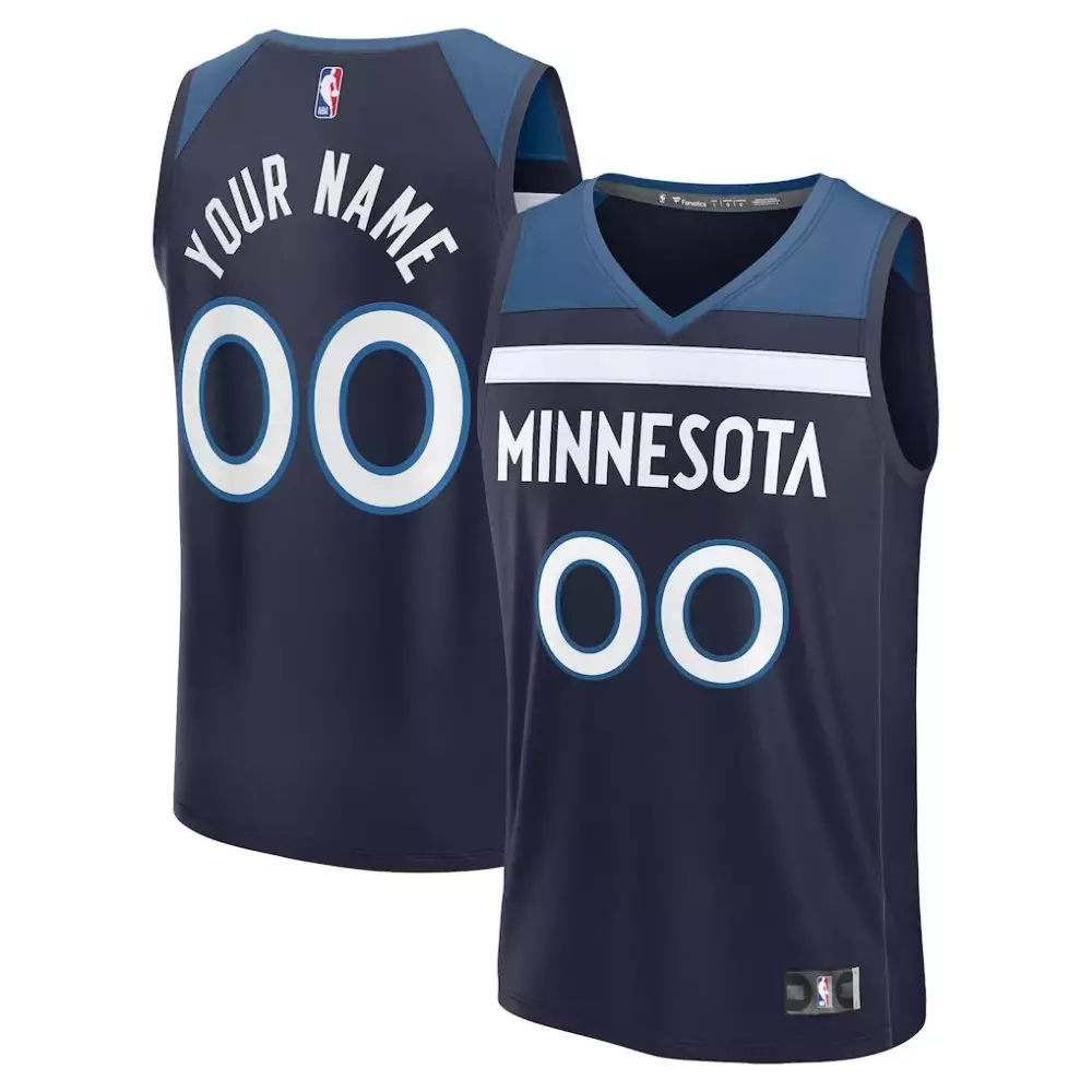 Minnesota Timberwolves Fanatics Fastbreak Custom Jersey | Navy Icon Edition | Fan Gear for Men, Women & Youth