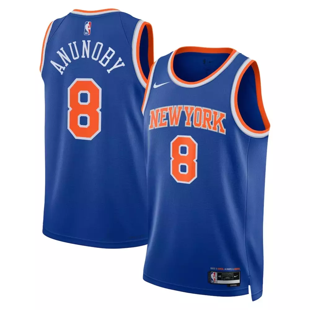 OG Anunoby New York Knicks Nike Unisex Swingman Jersey | Icon Edition Blue Fan Gear | For Men, Women & Youth