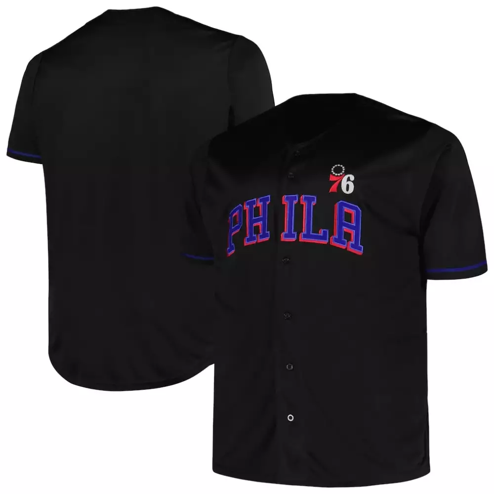 Philadelphia 76ers Profile Big Tall Pop Jersey | Black | Stylish Fan Gear for All | For Men, Women & Youth