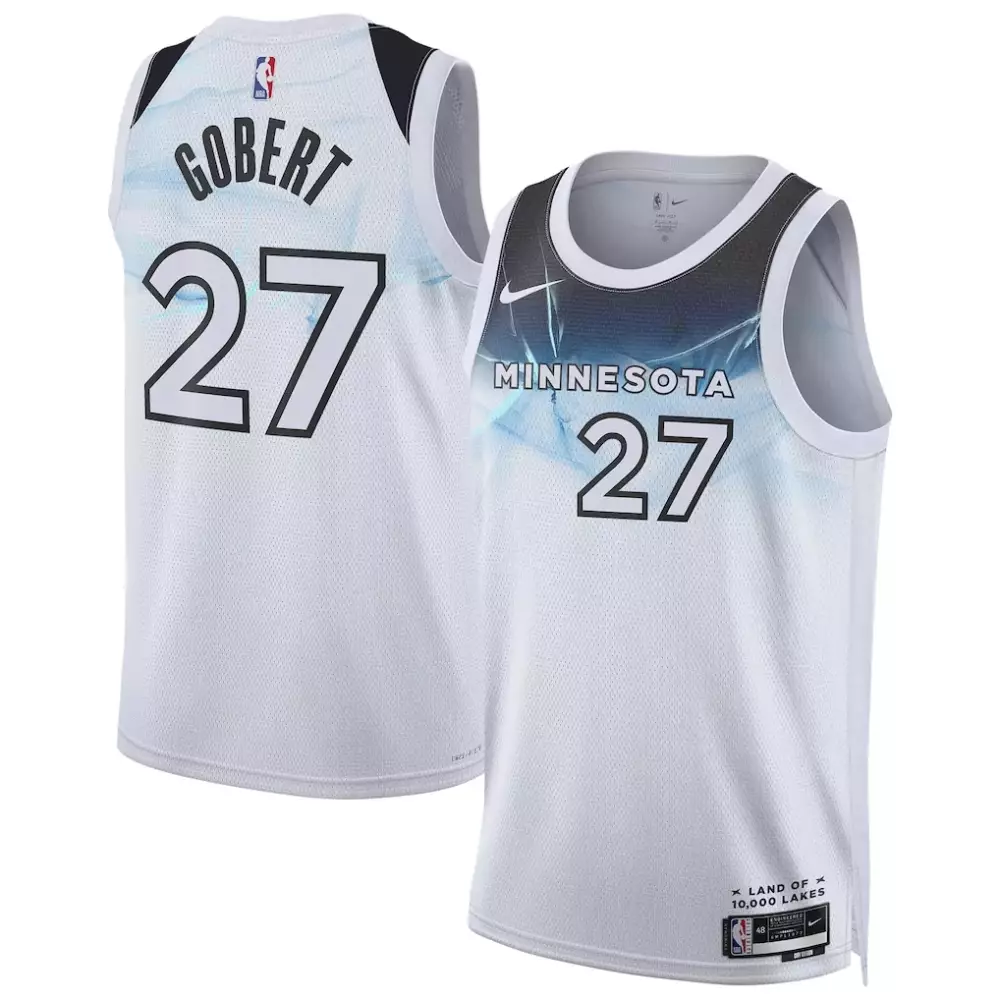 Rudy Gobert Minnesota Timberwolves 2024-25 Swingman Jersey | City Edition White | Game Day Outfit for Men, Women & Youth