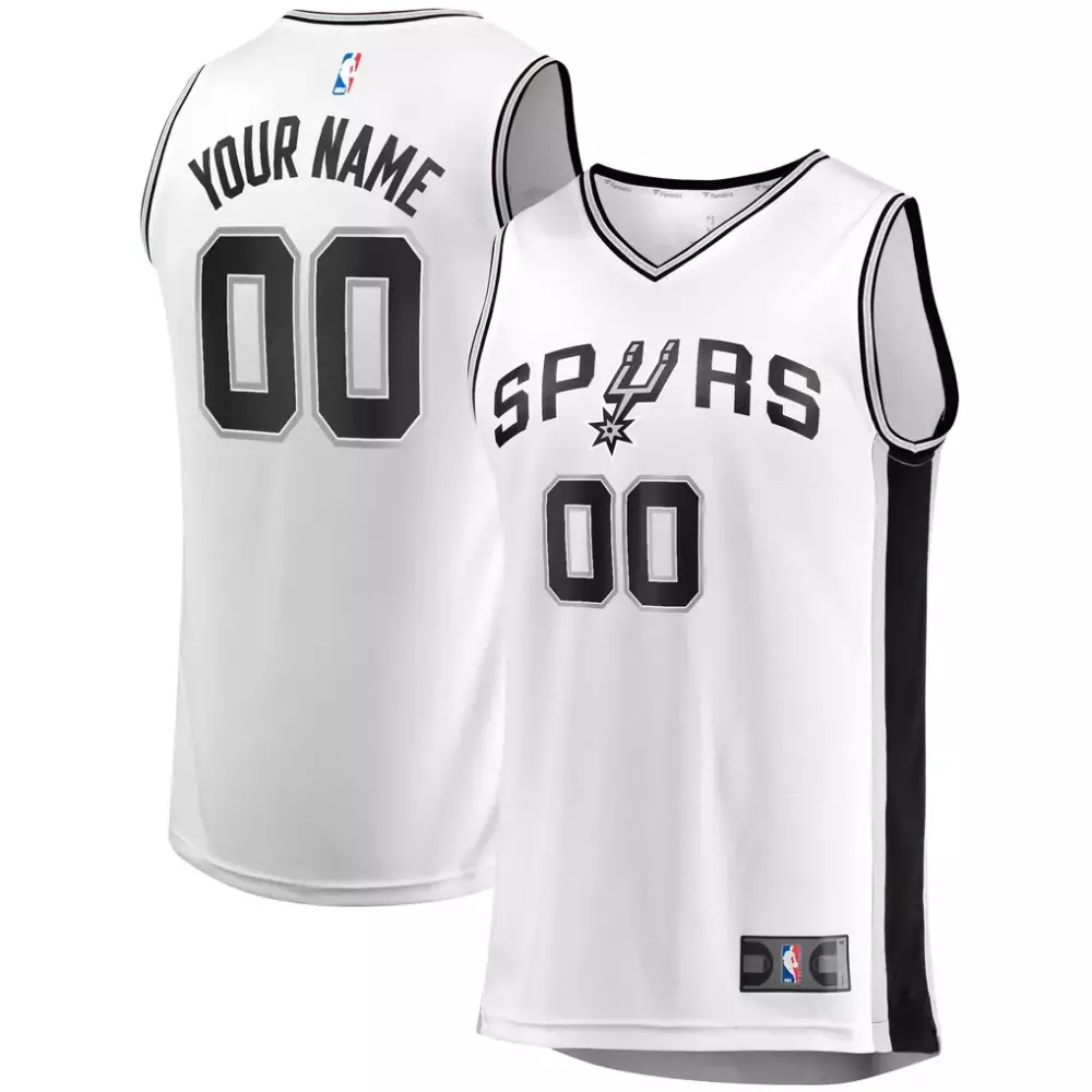San Antonio Spurs Fanatics Fast Break Custom Replica Jersey | Association Edition White | For Men, Women & Youth