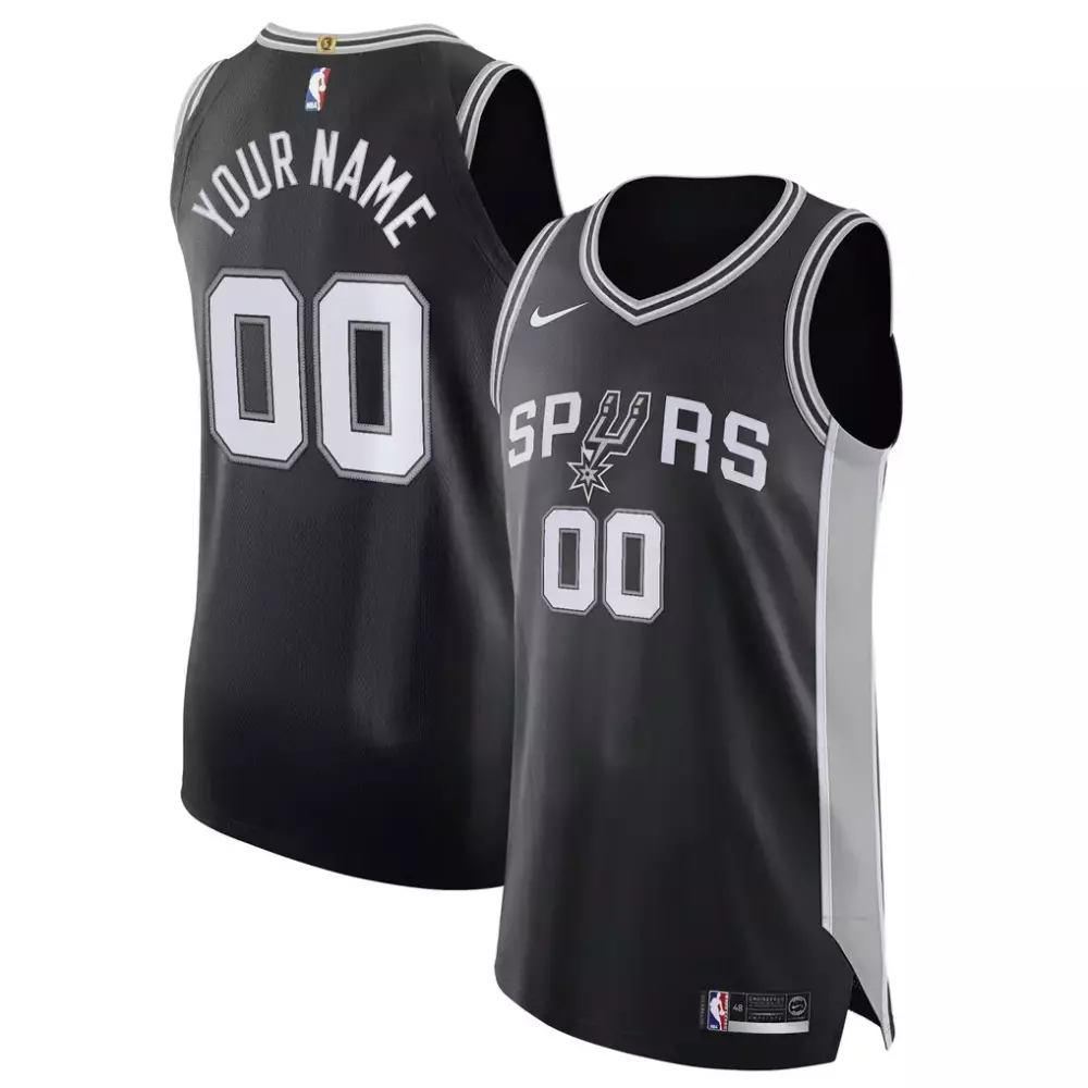 San Antonio Spurs Nike Authentic Custom Jersey | Black Icon Edition | Stylish Fan Gear for Men, Women & Youth