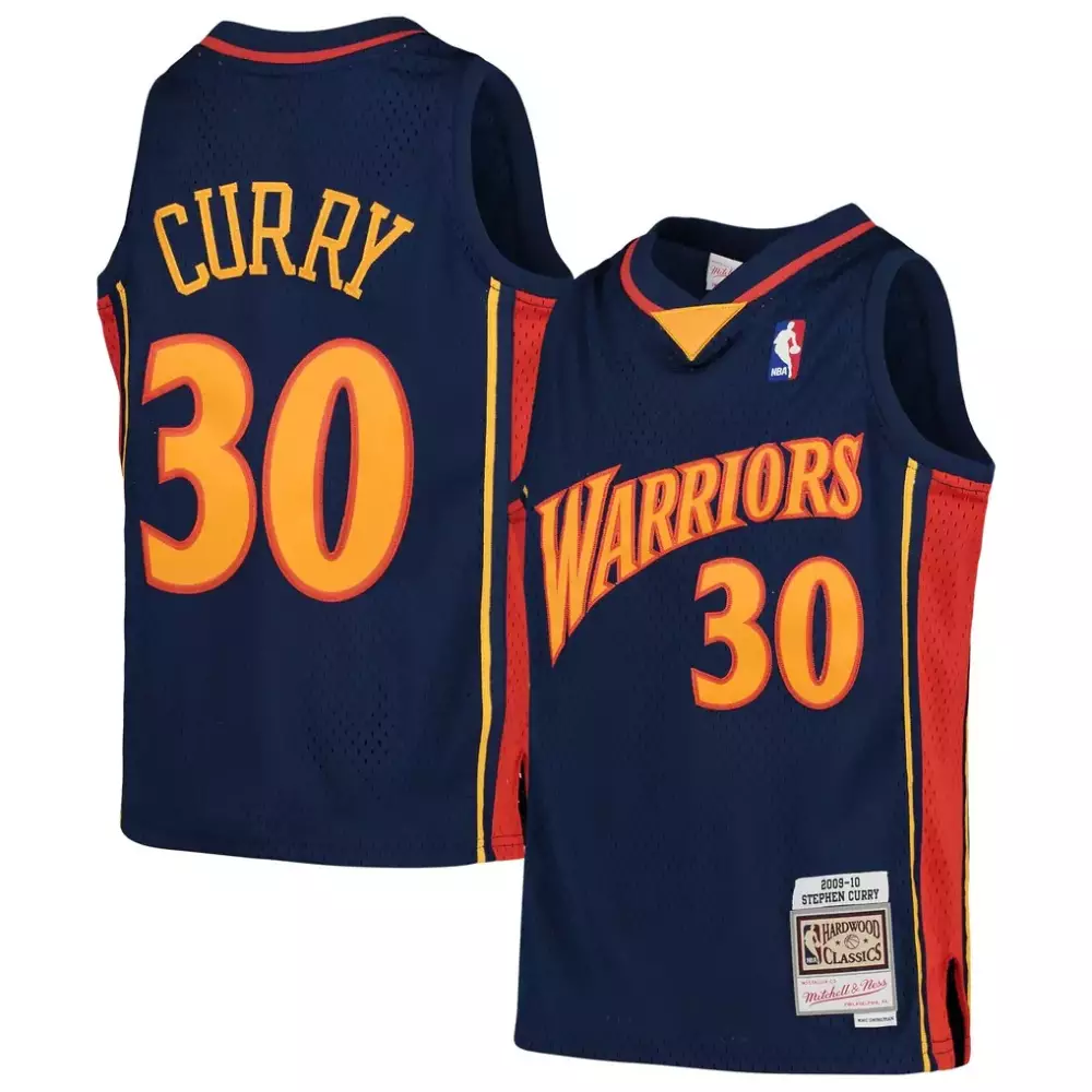 Stephen Curry Golden State Warriors Youth Hardwood Classics Swingman Throwback Jersey | 2009-10 Navy | Fan Gear for Kids | For Men, Women & Youth