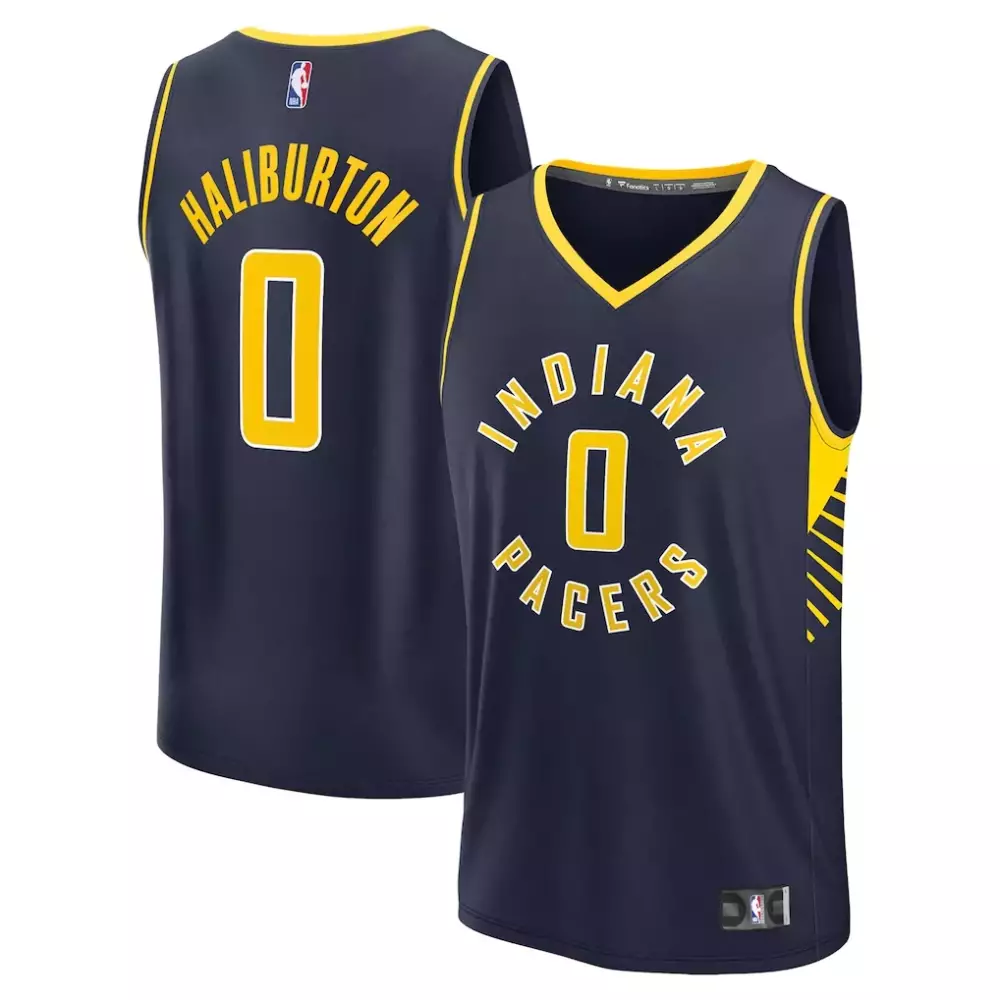 Tyrese Haliburton Indiana Pacers Fanatics Fast Break Replica Jersey | Icon Edition Navy | Fan Gear for Men