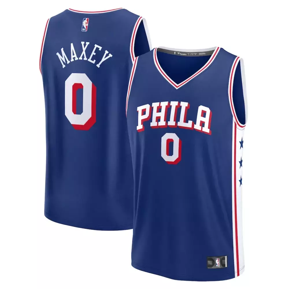 Tyrese Maxey Philadelphia 76ers Fanatics Big & Tall Fast Break Jersey | Icon Edition Royal | Replica Fan Gear | For Men, Women & Youth