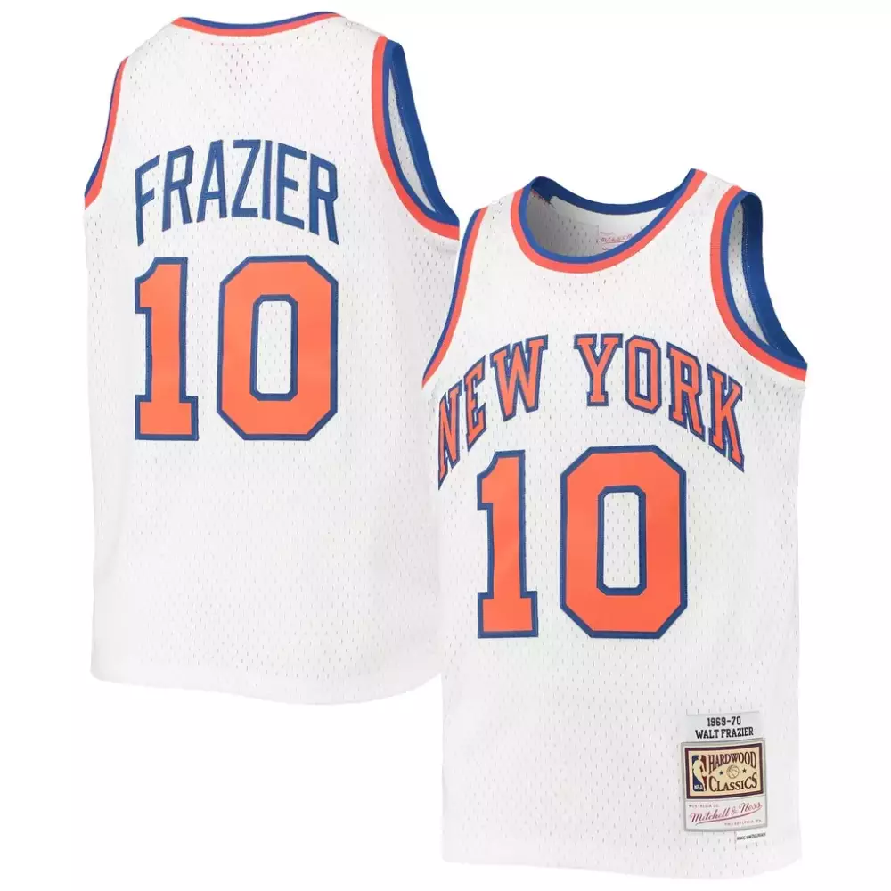 Frazier New York Knicks Youth 1969-70 Hardwood Classics Swingman Jersey | Classic White Style | Limited Edition Fan Gear | For Youth