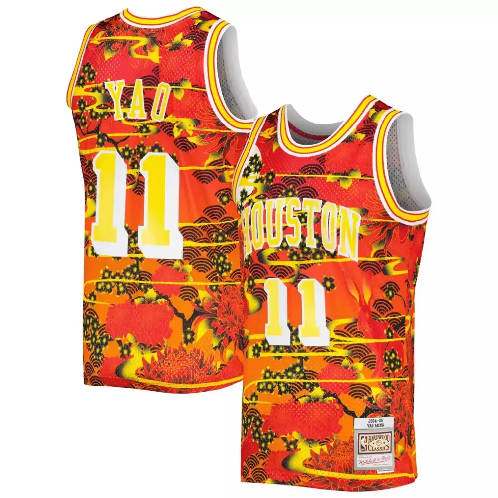 Yao Ming Houston Rockets Mitchell & Ness Lunar New Year Swingman Jersey | Hardwood Classics Red for Men, Women & Youth