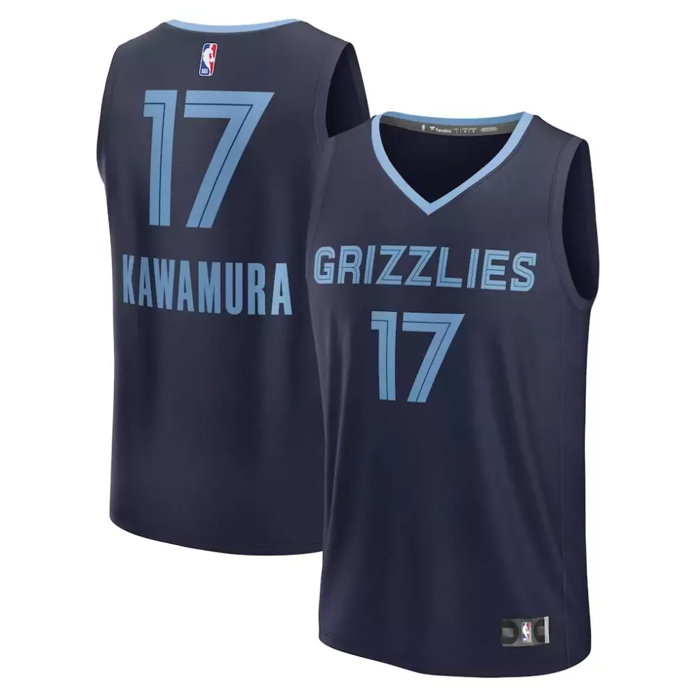 Yuki Kawamura Memphis Grizzlies Fanatics Fast Break Replica Jersey | Icon Edition Navy | For Men, Women & Youth