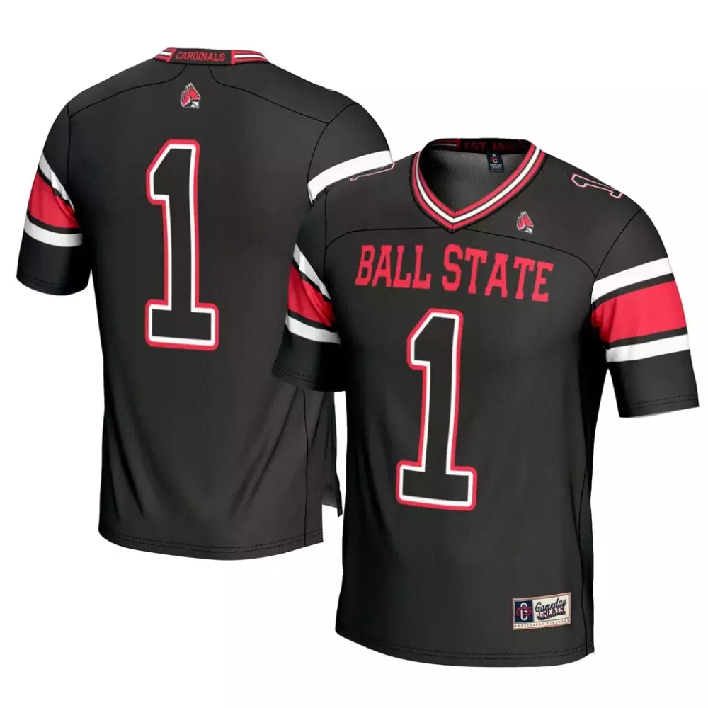 Ball State Cardinals Gameday Greats Football Jersey | Black | Fan Gear for Game Day | For Men, Women & Youth