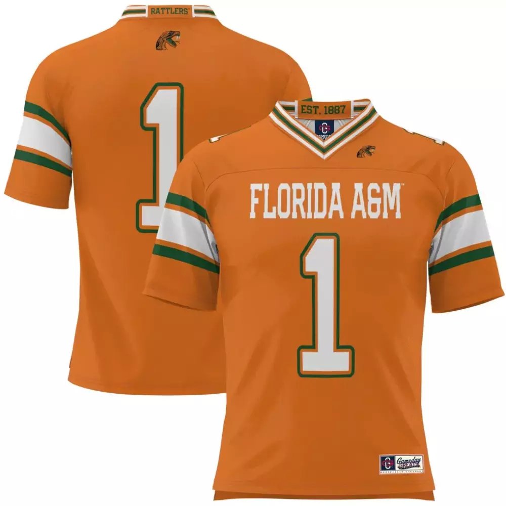 Florida A&M Rattlers Gameday Greats Football Jersey | Orange Fashion | For Men, Women & Youth
