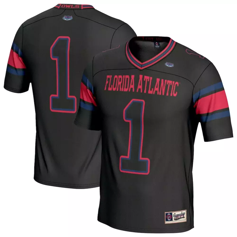 Florida Atlantic Owls 1 Gameday Greats Unisex Lightweight Football Jersey | Black | For Men, Women & Youth
