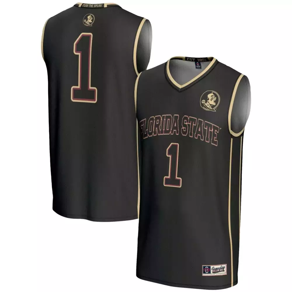 1 Florida State Seminoles Gameday Greats Lightweight Basketball Jersey | Black | For Men, Women & Youth