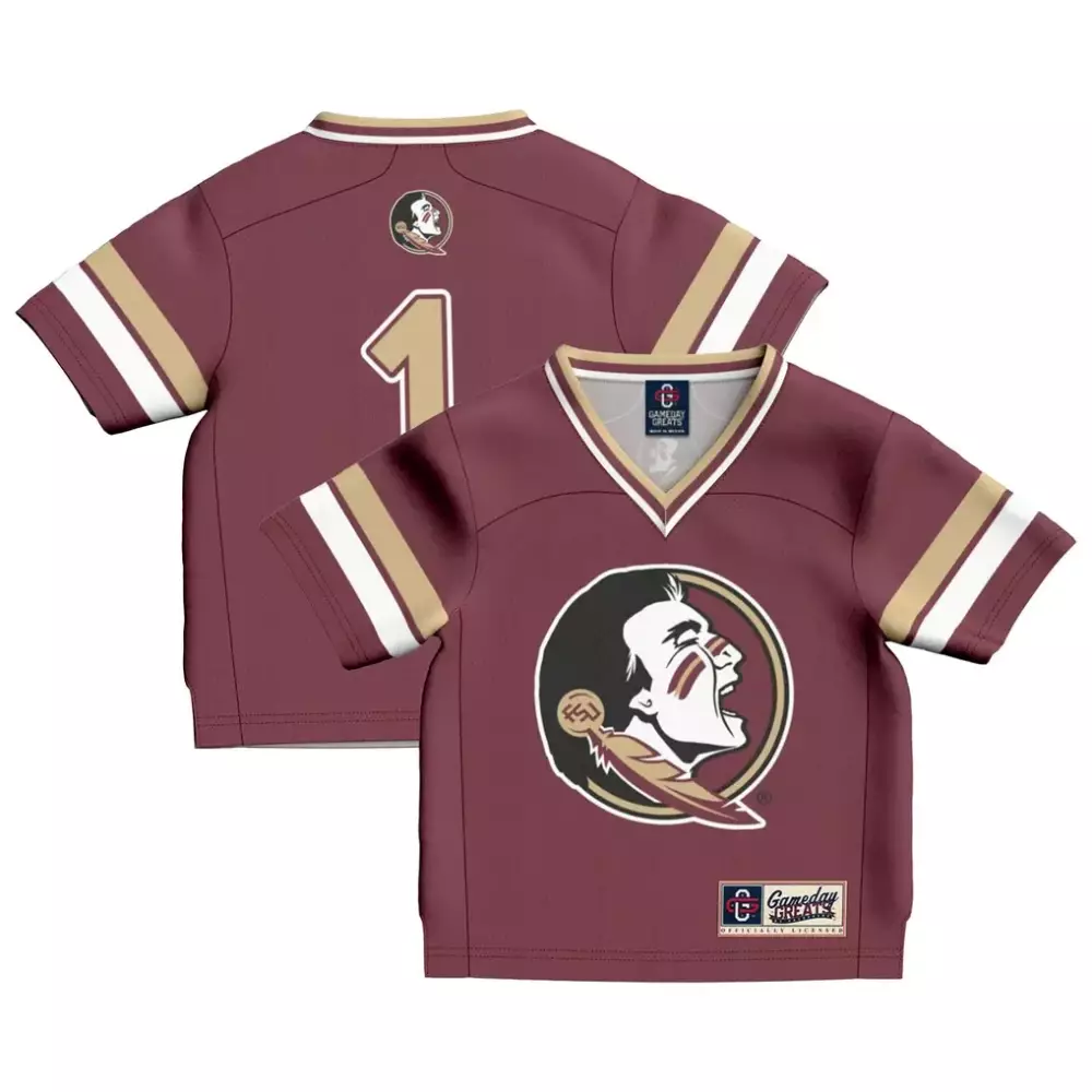 Florida State Seminoles Gameday Greats Toddler Collegiate Football Jersey | Garnet | Fashion Fan Gear for Men, Women & Youth