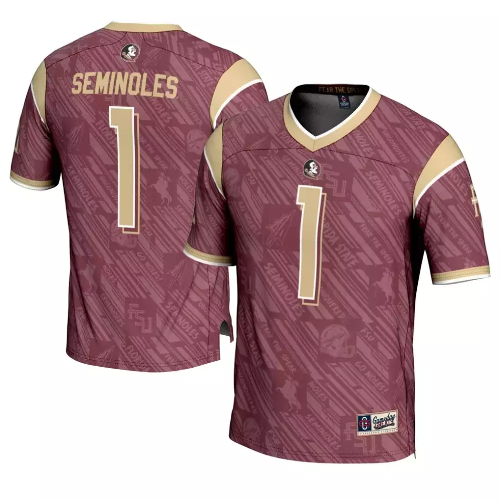 Florida State Seminoles Gameday Greats Youth Highlight Print Football Jersey | Garnet | Fan Gear for Men, Women & Youth