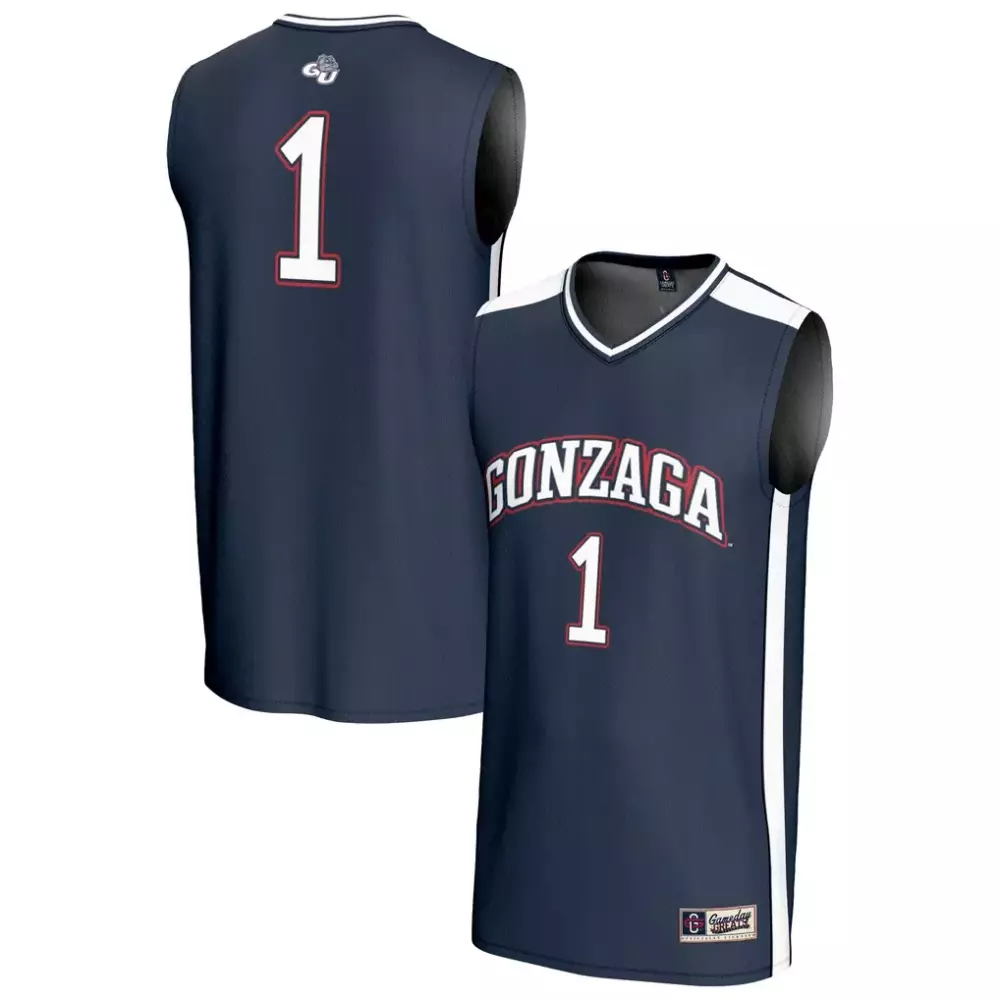 Custom Gonzaga Bulldogs  NCAA 1 Gameday Greats Lightweight Basketball Fashion Jersey – Navy