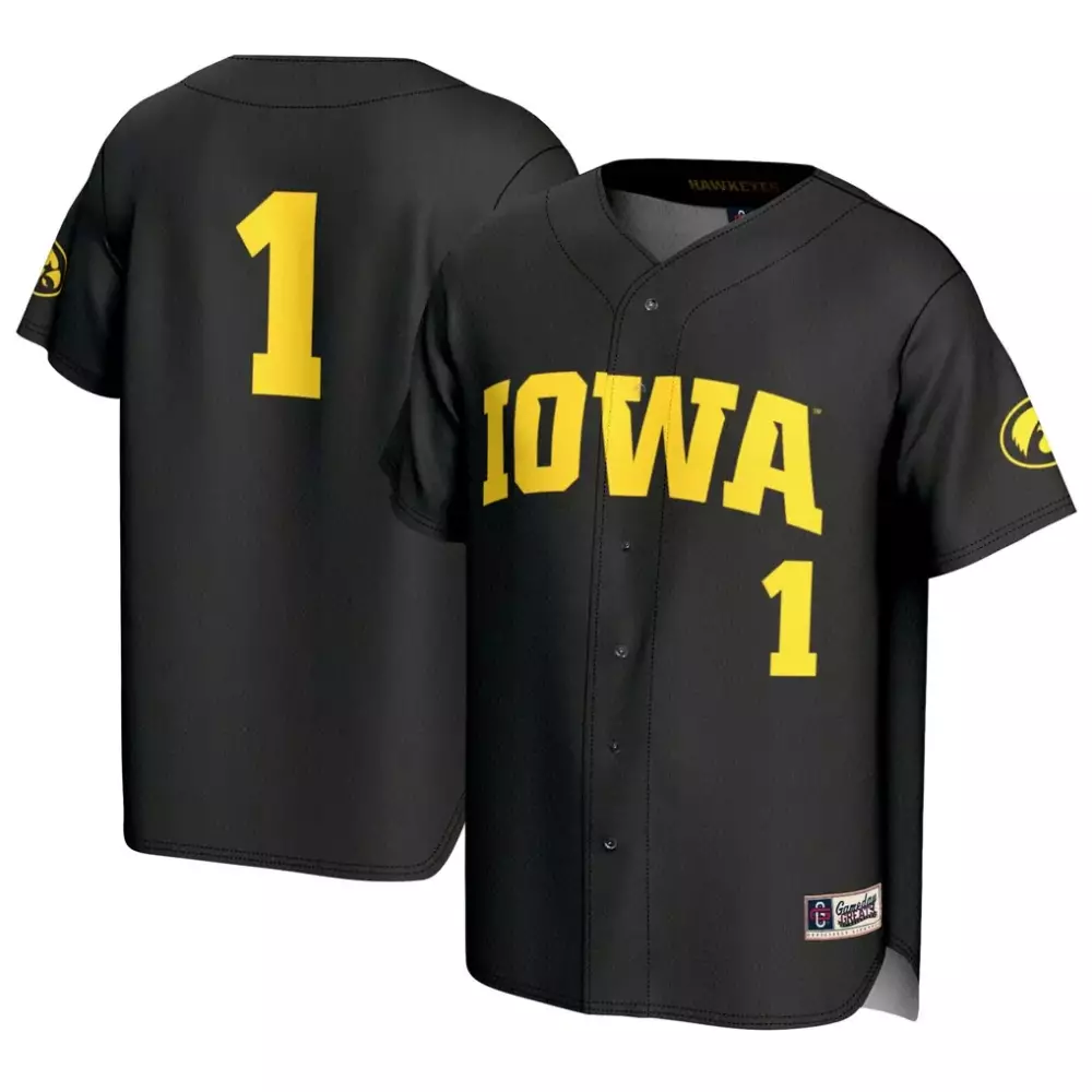 Iowa Hawkeyes Gameday Greats Unisex Baseball Jersey | Black Lightweight Fashion Fan Gear | For Men, Women & Youth