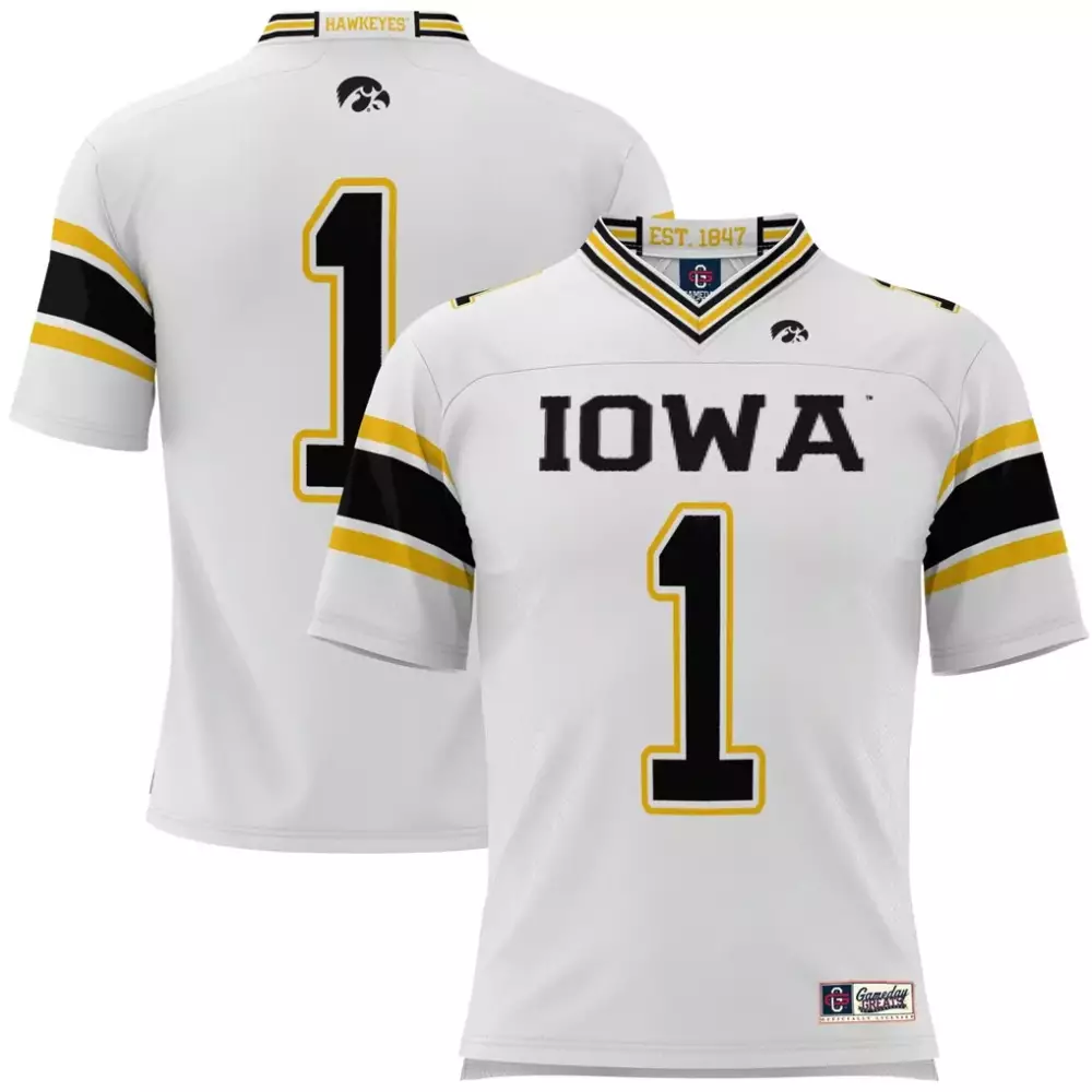Iowa Hawkeyes Gameday Greats Youth Football Jersey | White | Perfect for Game Day | Fan Gear for Kids