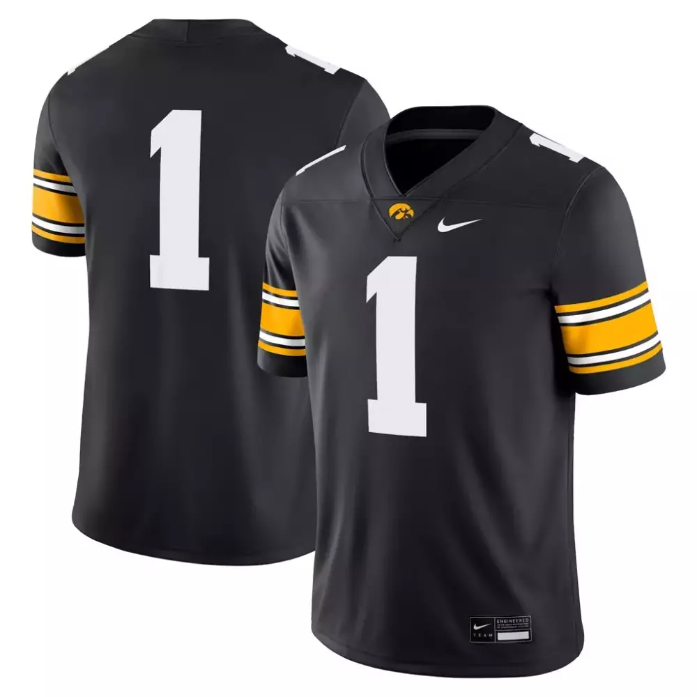 Iowa Hawkeyes Nike Game Jersey | Black | Perfect for Game Day | Fan Gear for Men, Women & Youth