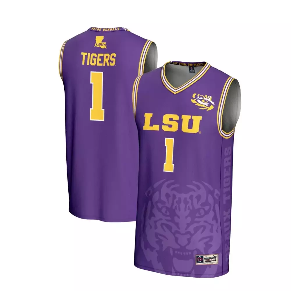 LSU Tigers Youth Gameday Greats Lightweight Icon Print Basketball Jersey | Purple | Game Day Outfit | For Men, Women & Youth