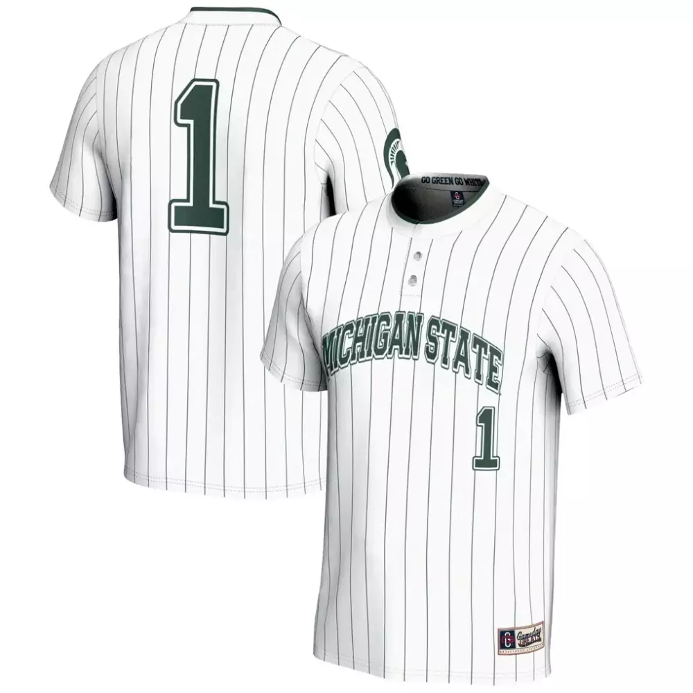 Customizable Michigan State  1 Spartans Gameday Greats Lightweight Softball Baseball Jersey – White
