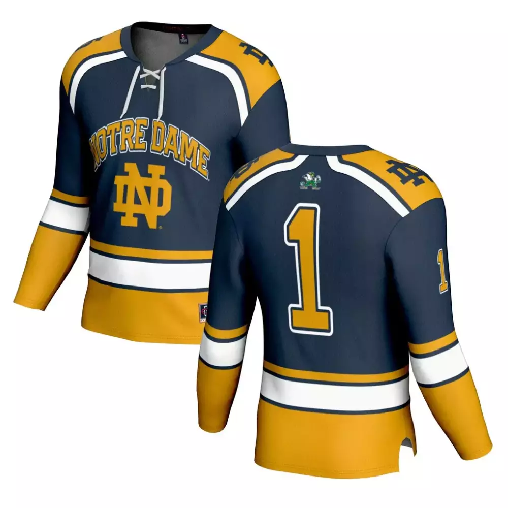 Notre Dame Fighting Irish Youth Lightweight Collegiate Hockey Jersey | Navy Fashion Style | Game Day Outfit for Men, Women & Youth