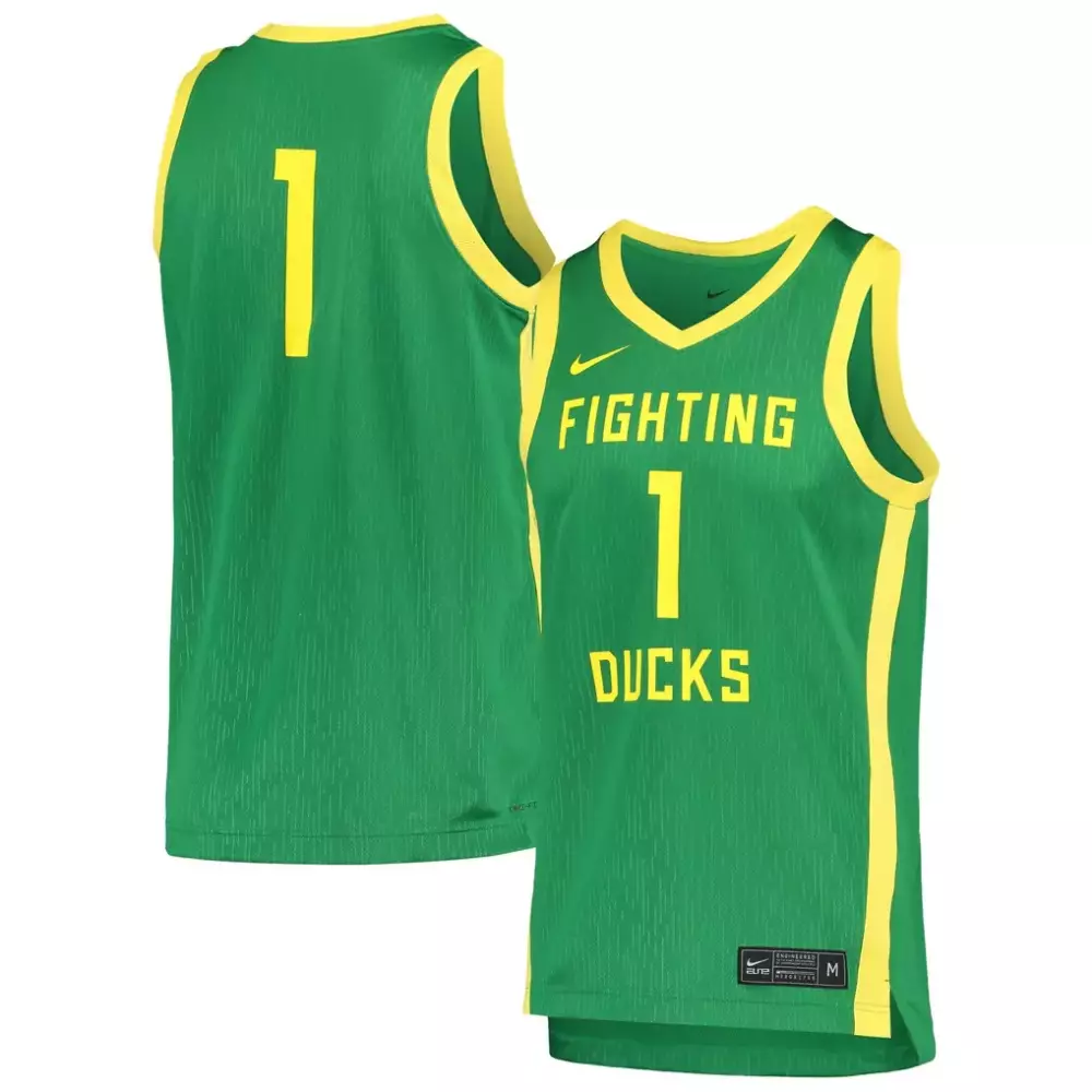 1 Oregon Ducks Nike Replica Basketball Jersey | Green | For Men, Women & Youth