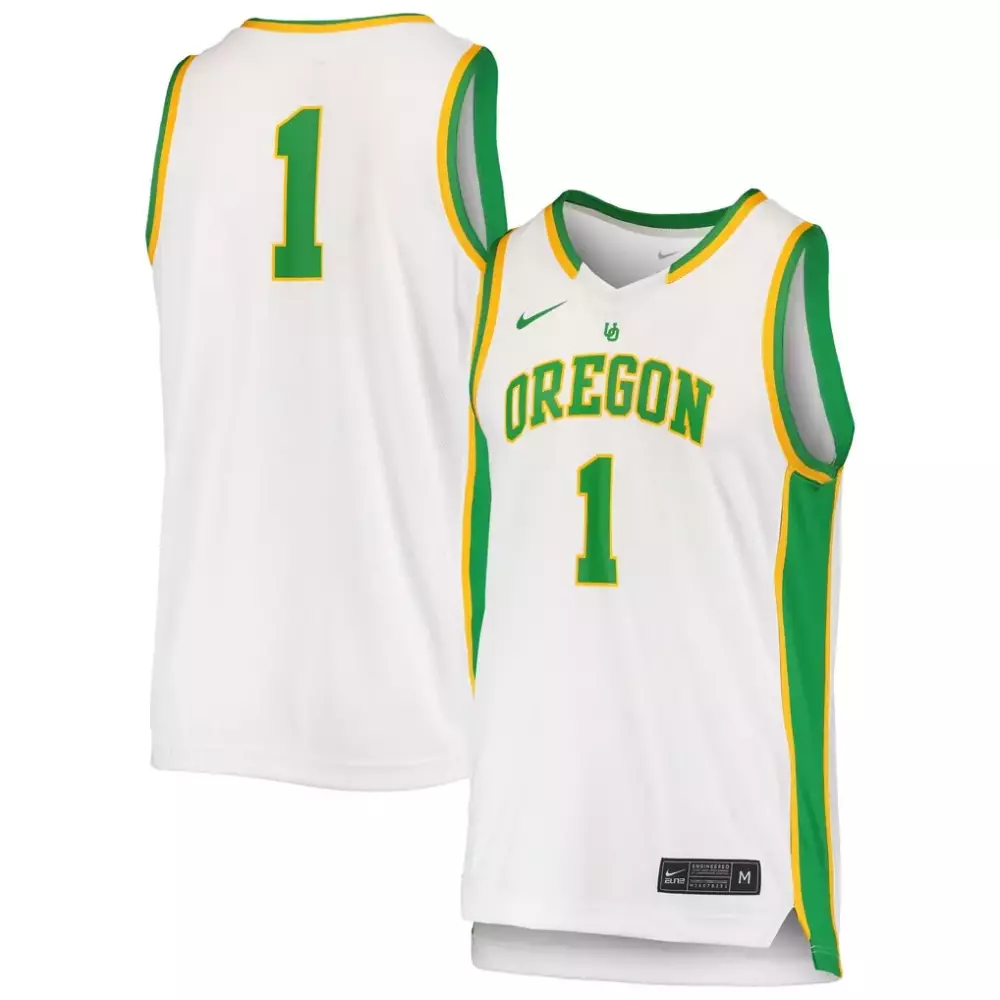 Oregon Ducks Women's Throwback Basketball Replica Jersey | White | Unisex Fan Gear for Men, Women & Youth