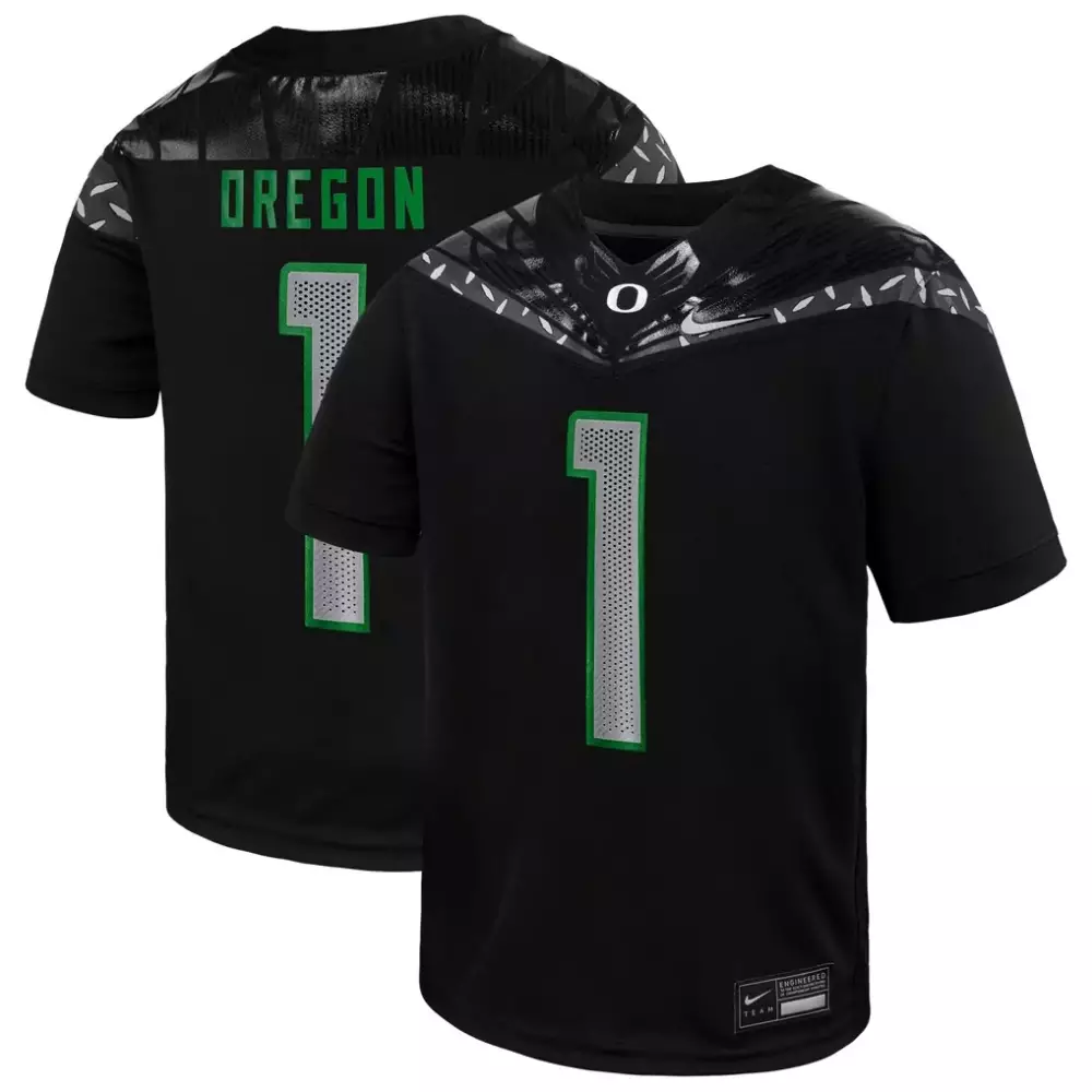 Oregon Ducks Youth Vapor Fusion Football Jersey | Black | Nike Fan Gear for Men, Women & Youth
