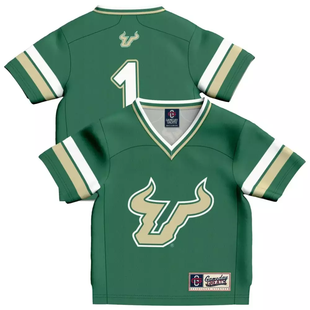 South Florida Bulls Gameday Greats Toddler Collegiate Football Jersey | Green Fan Gear for Kids