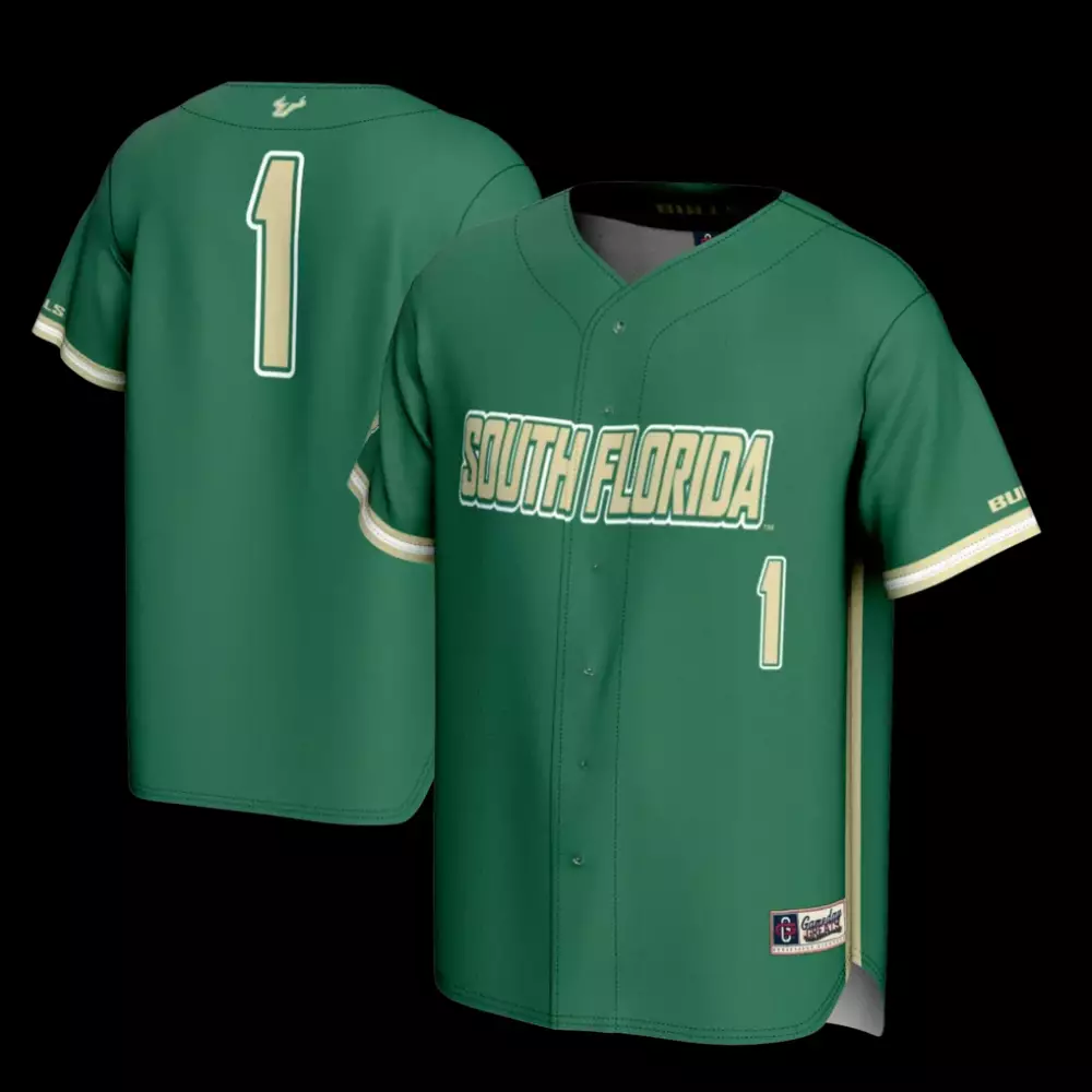 South Florida Bulls Gameday Greats Youth Lightweight Baseball Jersey | Green Fan Gear for Kids