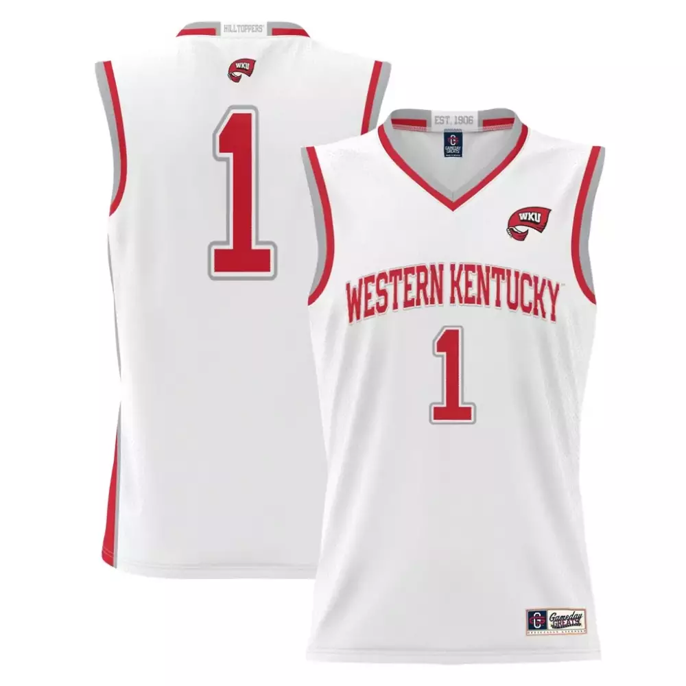 Custom Kentucky Wildcats  1 Western Hilltoppers Gameday Greats Lightweight Basketball Jersey – White