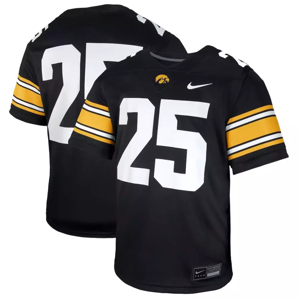 Iowa Hawkeyes Nike Youth Untouchable Replica Game Jersey | Black | Perfect for Game Day | Fan Gear for Kids