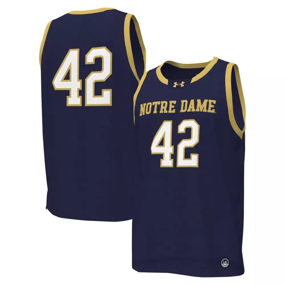Notre Dame Fighting Irish Under Armour Replica Basketball Jersey | Navy Style | Game Day Outfit for Men, Women & Youth