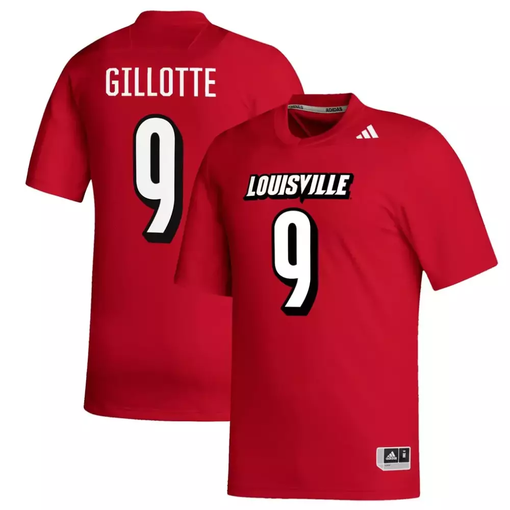 Ashton Gillotte Louisville Cardinals Adidas Replica Football Alumni Jersey | Red Fan Gear | For Men, Women & Youth