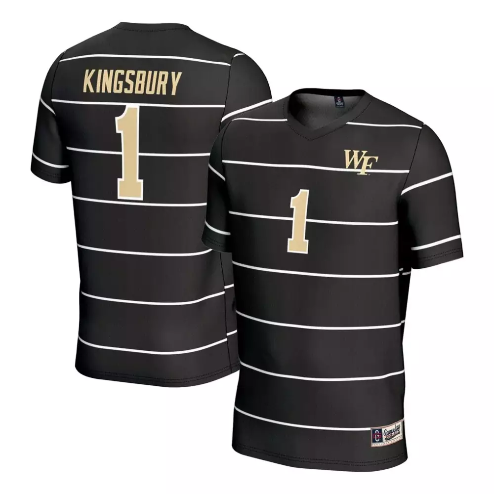 Customizable Wake Forest  Aubrey Kingsbury Demon Deacons Gameday Greats Soccer Fashion Jersey – Black