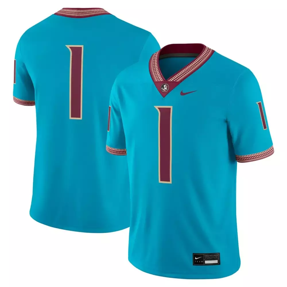 Florida State Seminoles Nike Alternate Game Jersey | Turquoise Style | Replica Fan Gear | For Men, Women & Youth