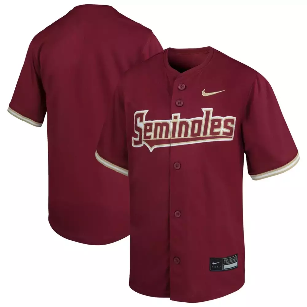 Florida State Seminoles Nike Youth Limited Baseball Jersey | Garnet Color | Replica Fan Gear | For Youth