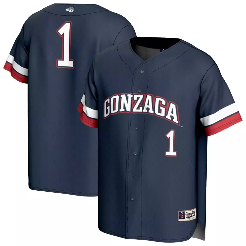 Custom Gonzaga  Bulldogs Gameday Greats Collegiate Baseball Fashion Jersey – Navy